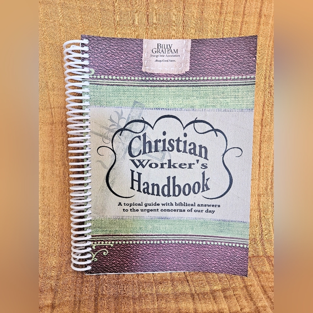 Billy Graham Christian Worker's Handbook - Green & Purple Cover